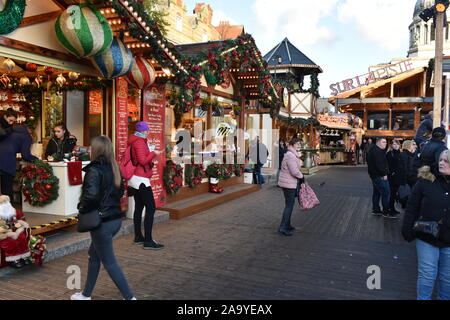 Nottingham Christmas Market. England. Stock Photo