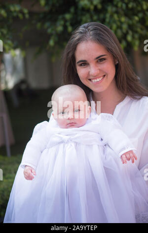 Happy young mother aunt with adorable baby Stock Photo - Alamy