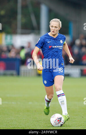 Kingston, UK. 17th Nov, 2019. Magdalena Eriksson of Chelsea during the FAWSL match between Chelsea Ladies and Manchester United Women at the Cherry Red Records Stadium, Kingston, England on 17 November 2019. Photo by Carlton Myrie/PRiME Media Images. Credit: PRiME Media Images/Alamy Live News Stock Photo
