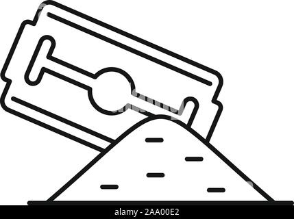 Blade addiction icon. Outline blade addiction vector icon for web design isolated on white background Stock Vector