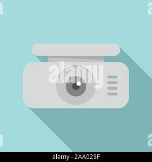 Spy dvr recorder icon. Flat illustration of spy dvr recorder vector icon for web design Stock Vector