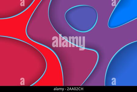 Abstract geometrical template with blend shapes. Liquid, flow, fluid shapes. Eps10 vector Stock Vector