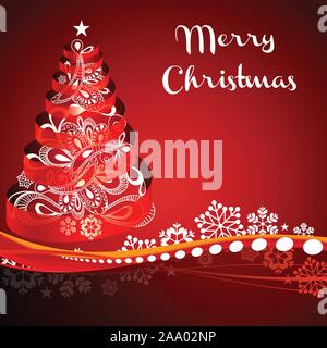 Merry Christmas, Happy Holidays and New Year - Abstract Colorful Christmas Flyer, Cover, Greeting Card or Background Template Design, Vector Stock Vector