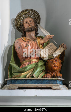 statue of Saint Mark, mother church of San Marco evangelist, Agnone,  Isernie, Molise Stock Photo