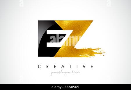 EZ Letter Design with Brush Stroke and Modern 3D Look Vector ...