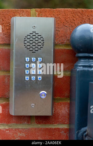 Entry Keypad Pattern Metal security keypad as entry mechanism on a gate Stock Photo - Alamy