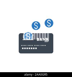 Replenishment related vector glyph icon. Stock Vector