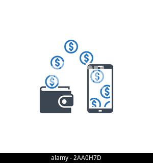 Replenishment related vector glyph icon. Stock Vector