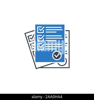 Questionnaire related vector glyph icon. Stock Vector