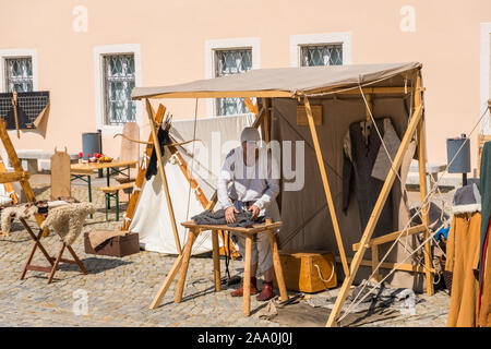 Bautzen, Germany - September 1, 2019: Historical reconstruction at the Old Town Festival in Bautzen, Upper Lusatia, Saxony, Germany Stock Photo