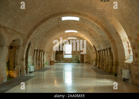 Interior of Castello de’ Monti in Corigliano d'Otranto, Apulia (Puglia) in Southern Italy Stock Photo