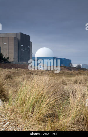 Sizewell A and B Nuclear Power Station, Suffolk, UK Stock Photo