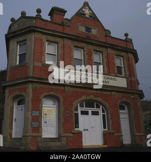 Aberystwyth Ceredigion/UK November 13 2019:  Electric Cliff Railway building, longest in England and Wales. Stock Photo