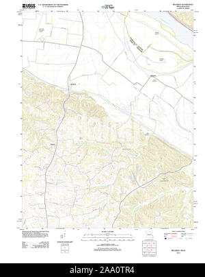 USGS TOPO Map Missouri MO Belgique 20120126 TM Restoration Stock Photo