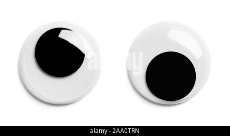 Crazy Googly Eyes Isolated on White Background Stock Photo - Alamy