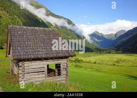 Holzhütte im Untertal, Rohrmoos-Untertal, Steiermark, Österreich, Europa Stock Photo