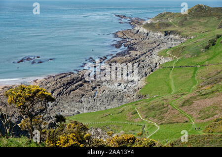 Low Tide at Morte Point, North Devon, UK Stock Photo