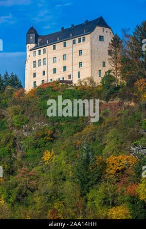 Schadeck Castle in parish Schadeck of Runkel, town in Limburg-Weilburg district in Hesse, Germany, Europe Stock Photo