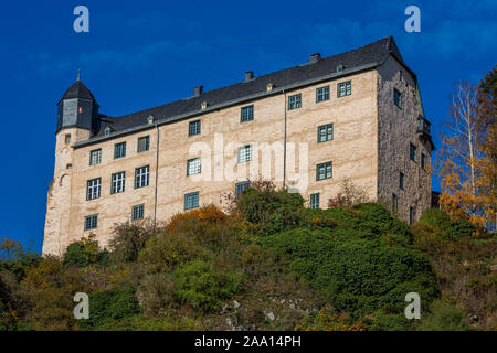 Schadeck Castle in parish Schadeck of Runkel, town in Limburg-Weilburg district in Hesse, Germany, Europe Stock Photo