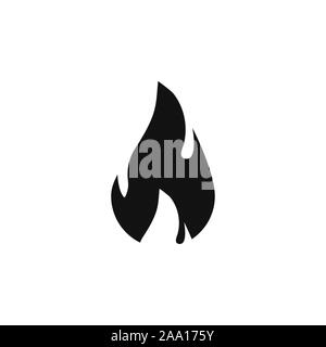 Black burning fire Isolated vector icon Stock Vector Image & Art - Alamy