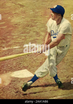 Classic 1950s era autographed color magazine photo of star player Carl  Erskine with the Brooklyn Dodgers Stock Photo - Alamy