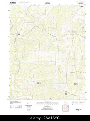 USGS TOPO Map Missouri MO Brumley 20111222 TM Restoration Stock Photo