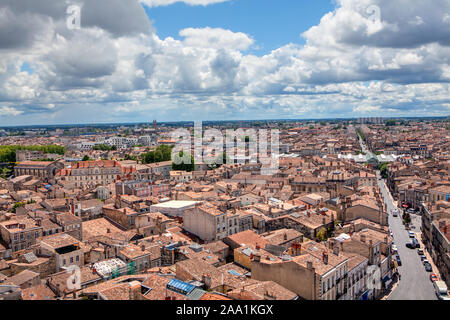 city aerial view from the roof of Bordeaux Stock Photo