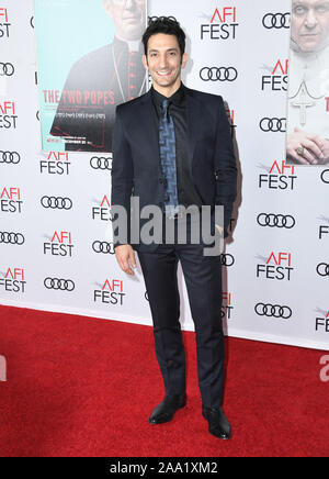 18 November 2019 - Hollywood, California - Juan Minujin. 2019 AFI Fest's ' The Two Popes' Los Angeles Premiere held at TCL Chinese Theatre. Photo Credit: Birdie Thompson/AdMedia/MediaPunch Stock Photo