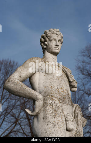 Statue in Baroque Garden, Drottningholm Palace (Sweden) Stock Photo