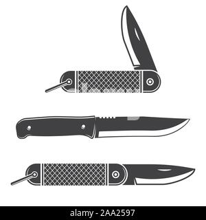 set military knife on gray background Stock Vector Image & Art - Alamy
