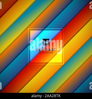 Abstract striped colorful stripes pattern diagonal geometric background. Vector illustration Stock Vector