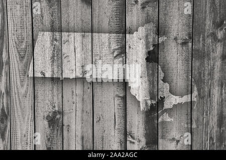 Map of Massachusetts on weathered wood Stock Photo - Alamy