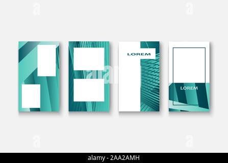 Modern business geometric template banner for design. Social media network concept. Promotion poster background. Creative stories set. Abstract vector Stock Vector