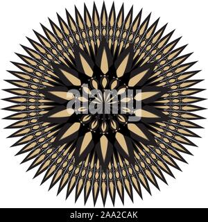 Illustration of abstract ornament isolated on white Stock Vector