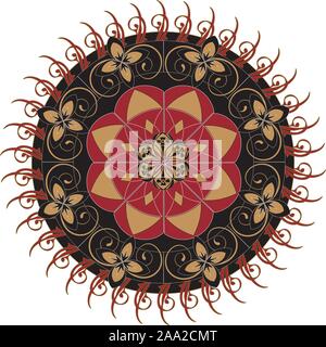 Illustration of abstract ornament isolated on white Stock Vector
