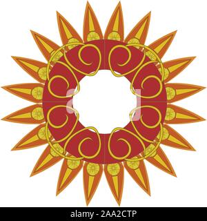 Illustration of abstract ornament isolated on white Stock Vector