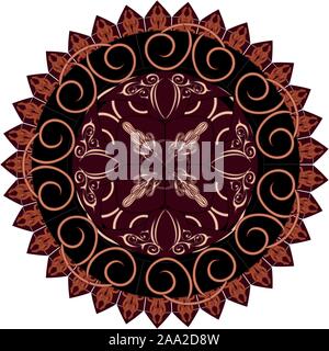 Illustration of abstract ornament isolated on white Stock Vector