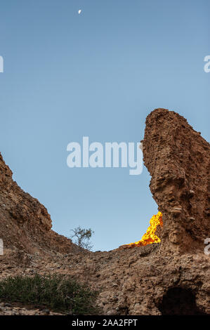 Impression of Sesriem Canyon, in the Hardap region of Namibia, during sunset. Stock Photo