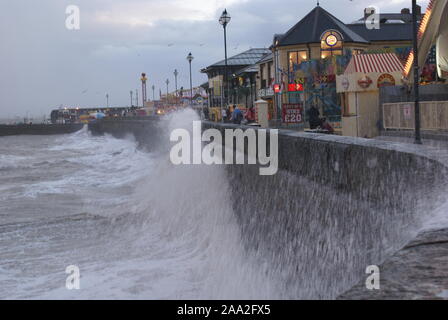 rough seas, weather bomb, Bridlington coastline Stock Photo