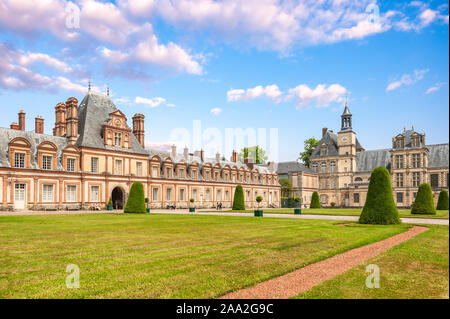 Palace of Fontainebleau near Paris in France Stock Photo