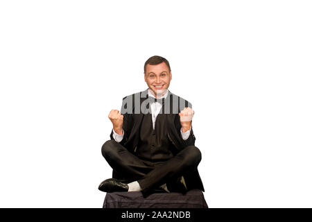 image portrait of a middle aged emotional man Stock Photo