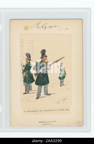 1er r giment de chasseurs a pied. 1845. Vinkhuijzen Hendrik