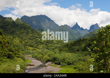 Impressions of Papenoo Valley, Tahiti, French Polynesia Stock Photo