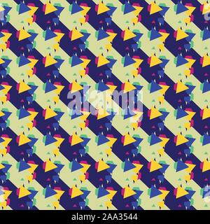 Abstract multi layered geometric vector seamless pattern.  Stock Vector