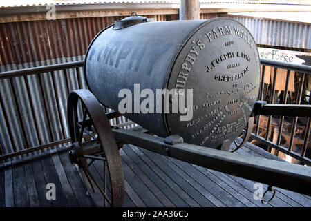 A farm water cart made by J. Furphy and Sons in 1920. Stock Photo