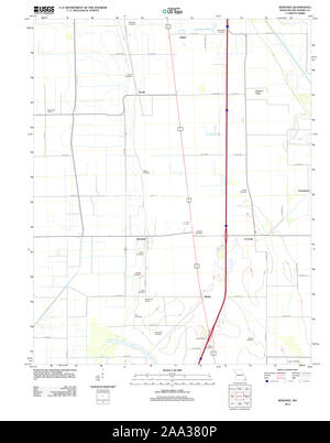 USGS TOPO Map Missouri MO Kewanee 20120214 TM Restoration Stock Photo