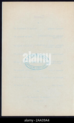 TOASTS INCLUDED; SEAL ON COVER; 4TH ANNUAL BANQUET [held by] ANCIENT & ACCEPTED SCOTTISH RITE [at] HOTEL IROQUOIS, BUFFALO, NY (HOT;) Stock Photo