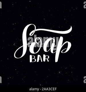 Handwritten calligraphy text, chalk on a blackboard Stock Vector
