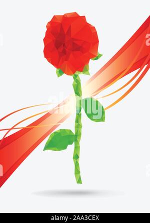 Crystal rose Stock Vector