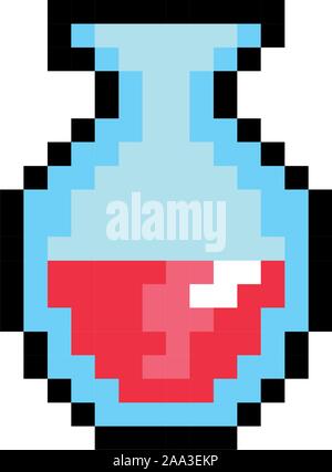 tube test 8 bits pixelated style icon Stock Vector
